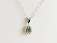 Necklace with pendant emerald - afbeelding 5 van  6