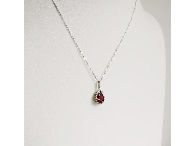 Necklace with pendant rubellite - afbeelding 3 van  6