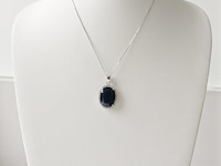 Necklace with pendant sapphire - afbeelding 2 van  7