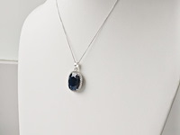 Necklace with pendant sapphire - afbeelding 3 van  7