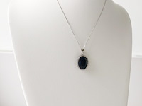 Necklace with pendant sapphire - afbeelding 4 van  7