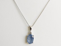Necklace with pendant sapphire - afbeelding 1 van  7
