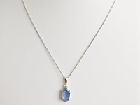 Necklace with pendant sapphire - afbeelding 2 van  7