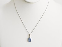 Necklace with pendant sapphire - afbeelding 3 van  7