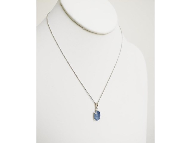 Necklace with pendant sapphire - afbeelding 5 van  7