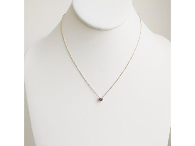 Necklace with pendant sapphire - afbeelding 2 van  6
