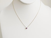 Necklace with pendant sapphire - afbeelding 2 van  6
