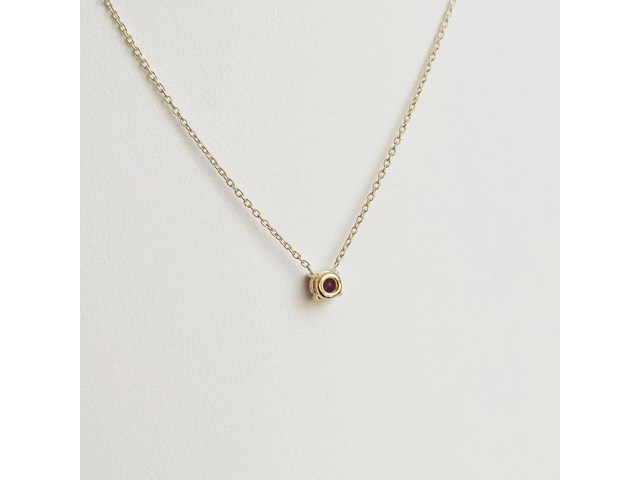 Necklace with pendant sapphire - afbeelding 5 van  6