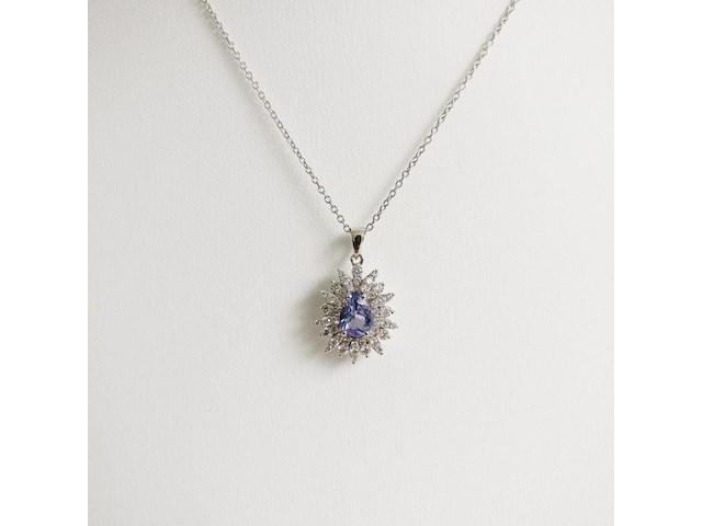 Necklace with pendant tanzanite - afbeelding 1 van  6