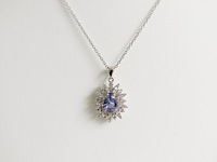 Necklace with pendant tanzanite - afbeelding 1 van  6
