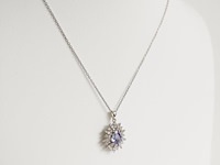 Necklace with pendant tanzanite - afbeelding 3 van  6