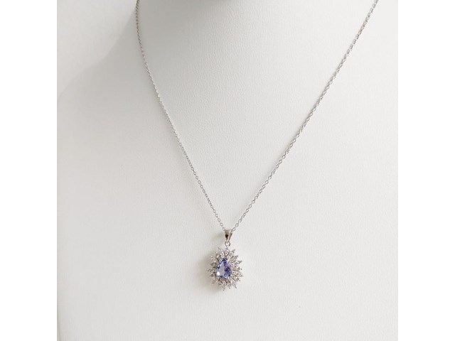 Necklace with pendant tanzanite - afbeelding 4 van  6
