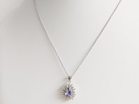 Necklace with pendant tanzanite - afbeelding 4 van  6