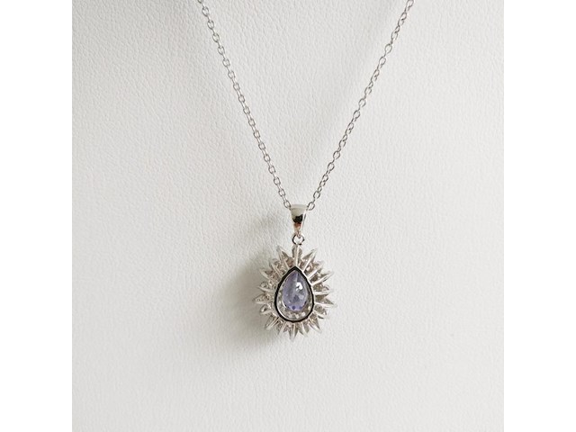 Necklace with pendant tanzanite - afbeelding 5 van  6