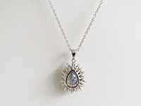 Necklace with pendant tanzanite - afbeelding 5 van  6