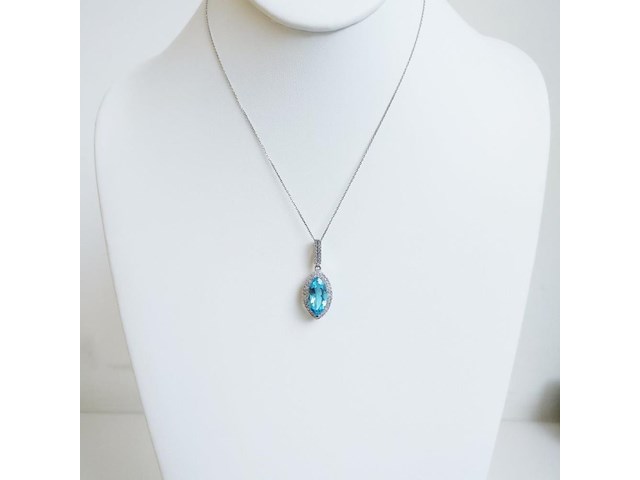Necklace with pendant topaz - afbeelding 3 van  8