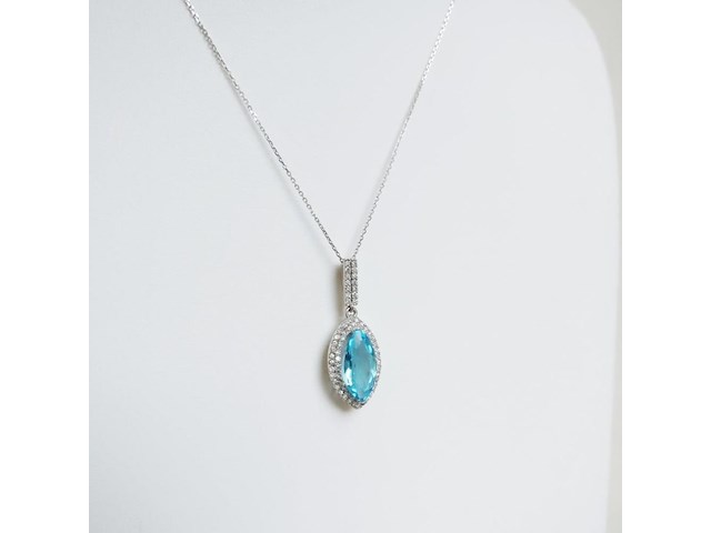 Necklace with pendant topaz - afbeelding 4 van  8