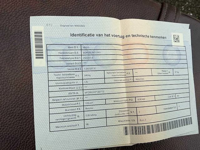 Neco borsalino uno klass b brommer - afbeelding 3 van  12