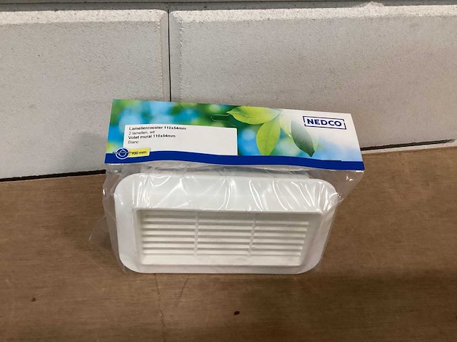 Nedco 625.034.oov lamellenrooster 110x54 mm wit (14x) - afbeelding 1 van  5