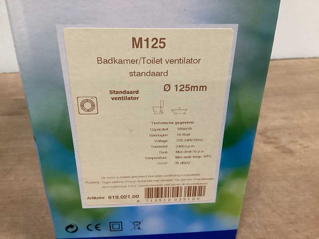 Nedco badkamerventilator, 125 mm (7x) - afbeelding 3 van  3