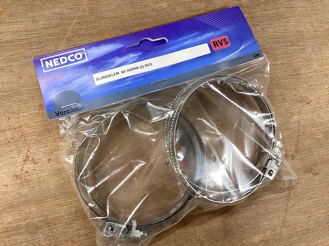 Nedco rvs slangklem, 60-165 mm, 2 pack (12x) - afbeelding 2 van  3
