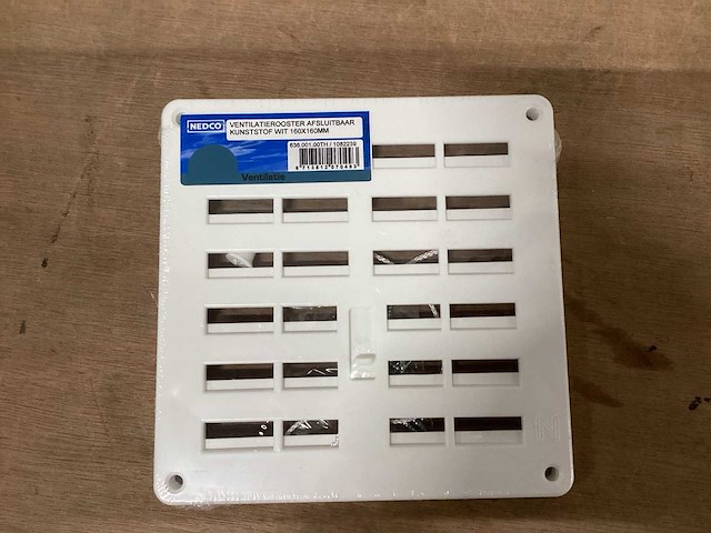 Nedco ventilatierooster 160x160 wit (39x) - afbeelding 1 van  3