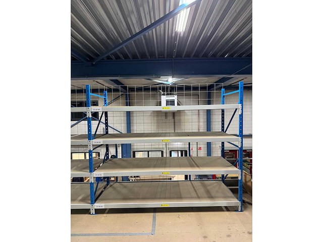 Nedcon magazijnstelling grootvakstelling legbordstelling 4,5m lengte 80x200cm - afbeelding 2 van  3