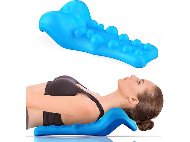 Nek- en schouderontspanner met massagetip voor de bovenrug, beige - afbeelding 1 van  6