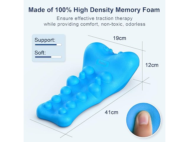 Nek- en schouderontspanner met massagetip voor de bovenrug, beige - afbeelding 5 van  6