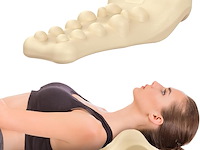 Nek- en schouderontspanner met massagetip voor de bovenrug, beige - afbeelding 1 van  6