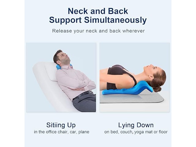 Nek- en schouderontspanner met massagetip voor de bovenrug, beige - afbeelding 3 van  6