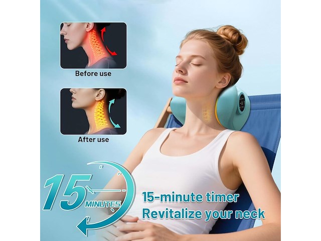 Nekmassageapparaat met warmte & ems - afbeelding 2 van  3