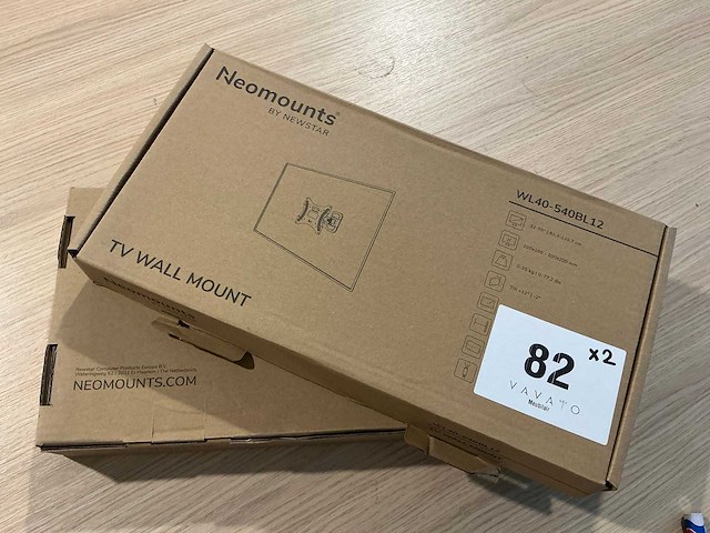 Neomounts wl40-540bl12 muurbeugel (2x) - afbeelding 1 van  4