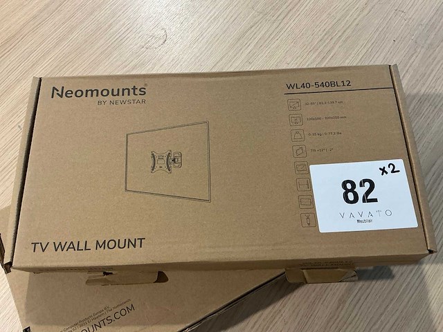 Neomounts wl40-540bl12 muurbeugel (2x) - afbeelding 2 van  4