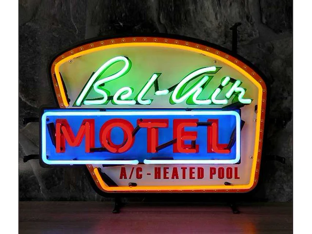 Neon bel air motel-bord - afbeelding 1 van  1