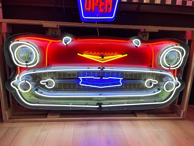 Neon chevrolet bel air 1957 bord (152 cm) - diverse lichte uitrusting - afbeelding 2 van  2