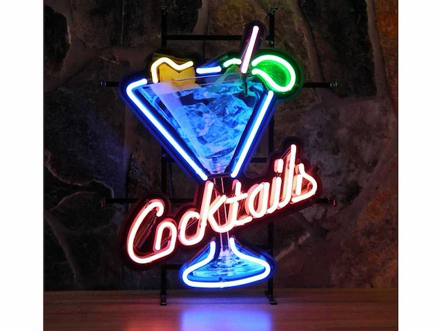 Neon coktail sign 64cm - afbeelding 1 van  1