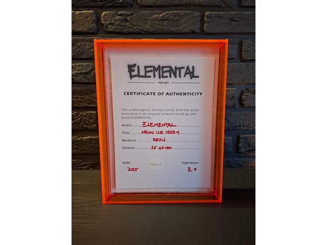 "neon ice cream" (3d) by elemental pop art - afbeelding 5 van  5