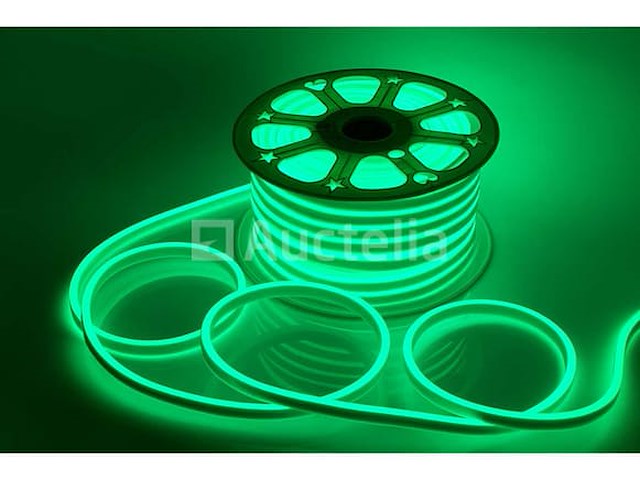 Neon led strip 50m - 8w/m - groen - ip65 waterdicht (x2) - afbeelding 2 van  5