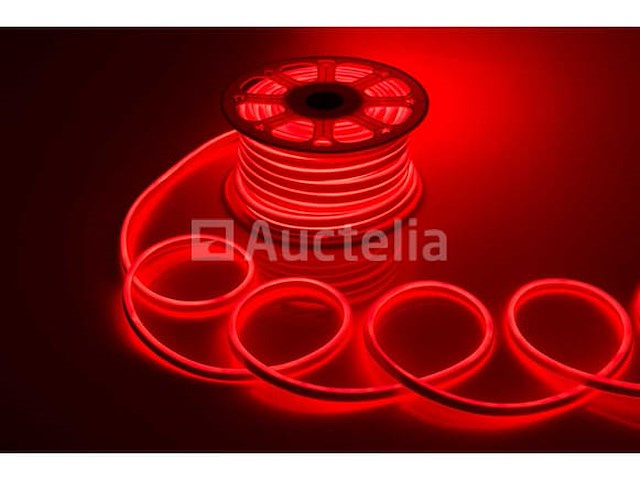 Neon led strip 50m - 8w/m - rood - ip65 waterdicht (x1) - afbeelding 2 van  4