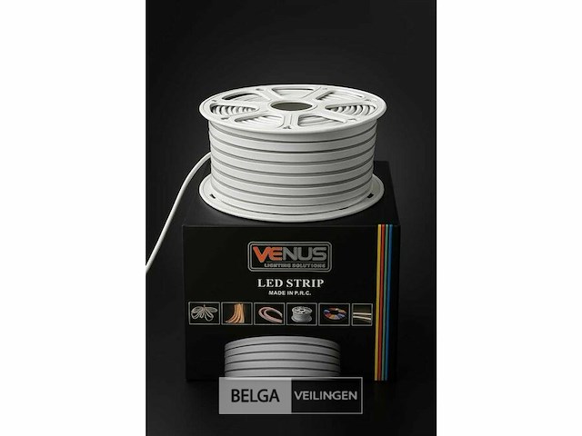 Neon led strip 50m – 8w/m – groen – ip65 waterdicht (x1) - afbeelding 3 van  6