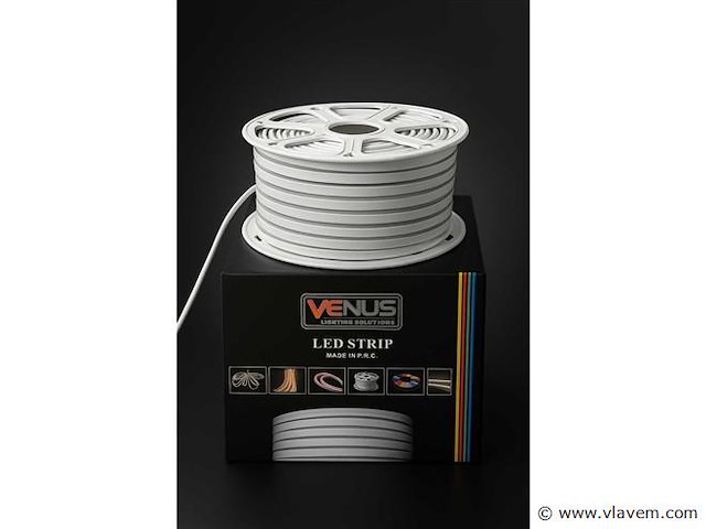 Neon led strip 50m – 8w/m – groen – ip65 waterdicht (x2) - afbeelding 2 van  5