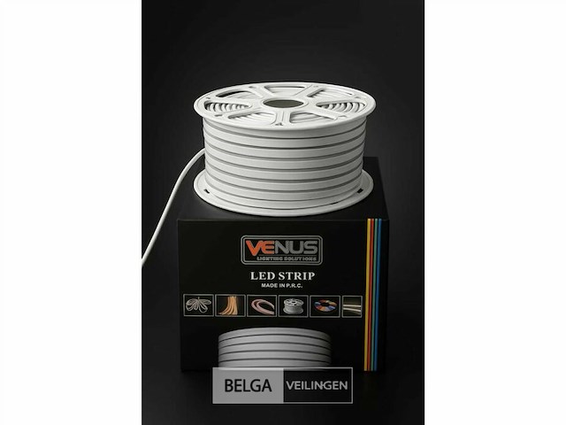 Neon led strip 50m – 8w/m – groen – ip65 waterdicht (x2) - afbeelding 3 van  6