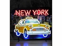 Neon new york taxibord 62cm - afbeelding 1 van  1