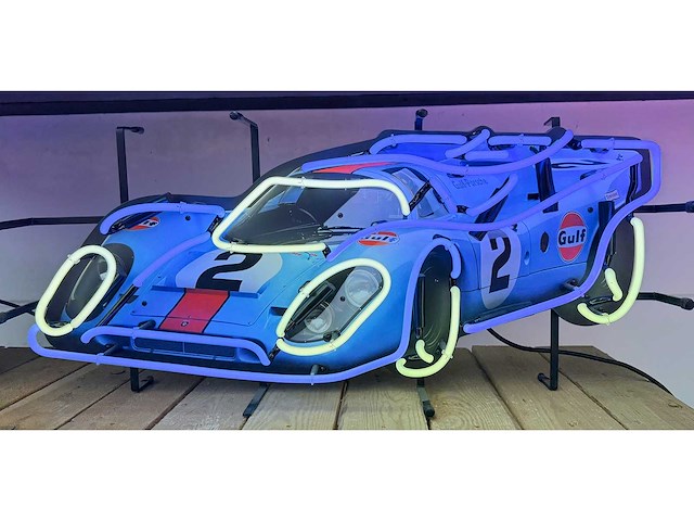 Neon raceautobord - diverse lichte uitrusting - afbeelding 1 van  2