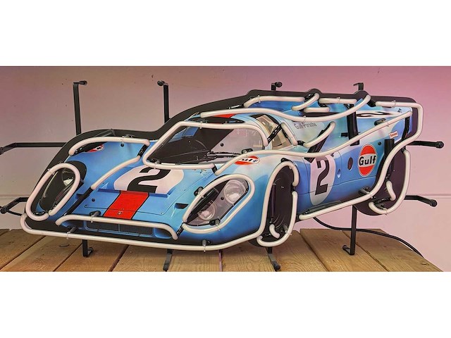 Neon raceautobord - diverse lichte uitrusting - afbeelding 2 van  2