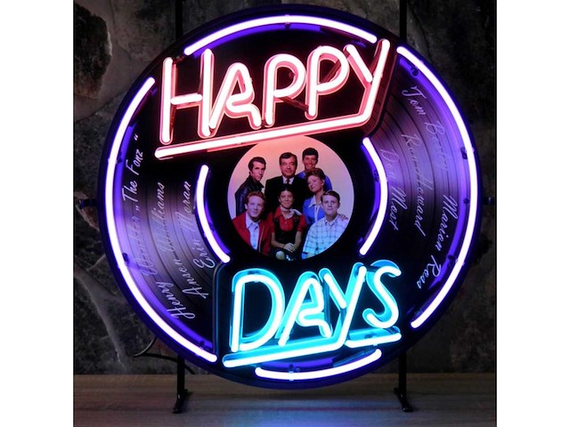 Neonbord happy days - diverse lichtapparatuur - afbeelding 1 van  2