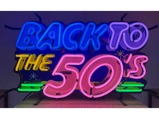 Neonbord terug naar de jaren vijftig - diverse lichte apparatuur - afbeelding 1 van  2