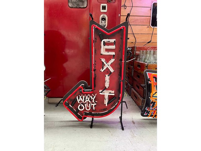 Neonbord uitgang uitweg - diverse lichte apparatuur - afbeelding 2 van  2