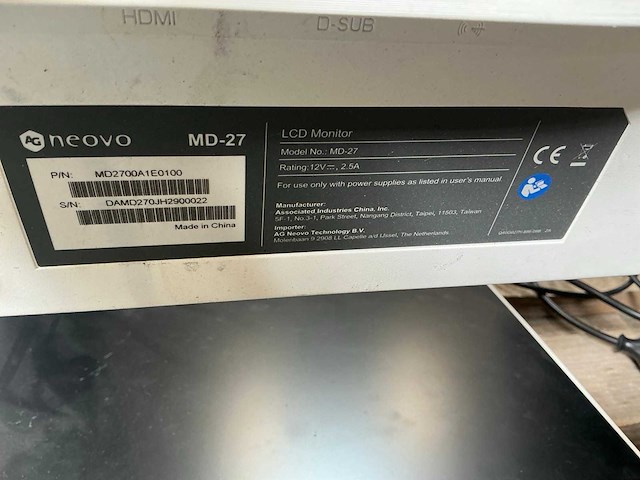 Neovo md-27 monitor (2x) - afbeelding 5 van  7